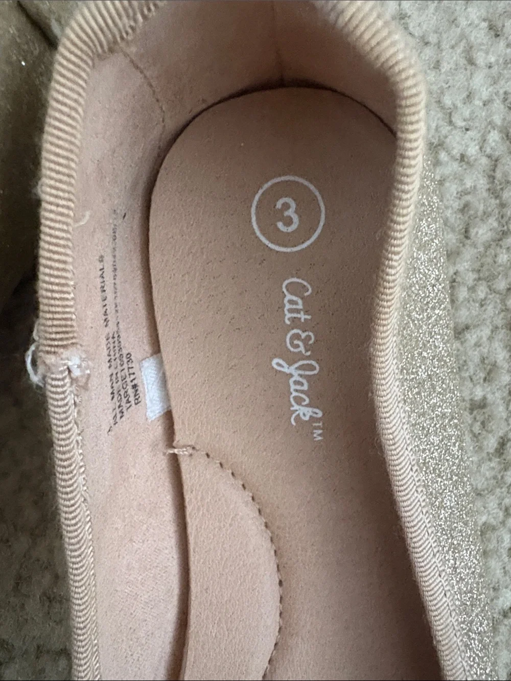Cat & Jack Girls' Glitter Ballet Flats in Rose
